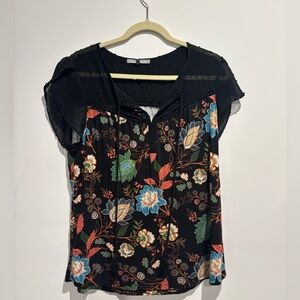 Daniel rain black short sleeve top